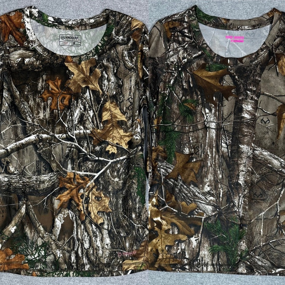 Lot 2 Hunting‎ Shirts Womens M Realtree Edge Camo Long Sleeve